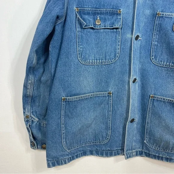 Walls Blue Denim Jacket with Dark Navy Corduroy Collar - Picture 4 of 9